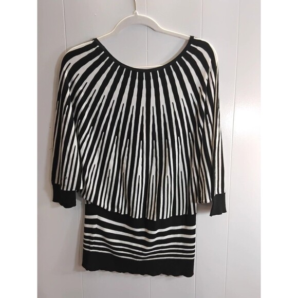 7th Avenue Design Studio New York Co Knit Top Blouse Women’s   Small Striped - Picture 1 of 3